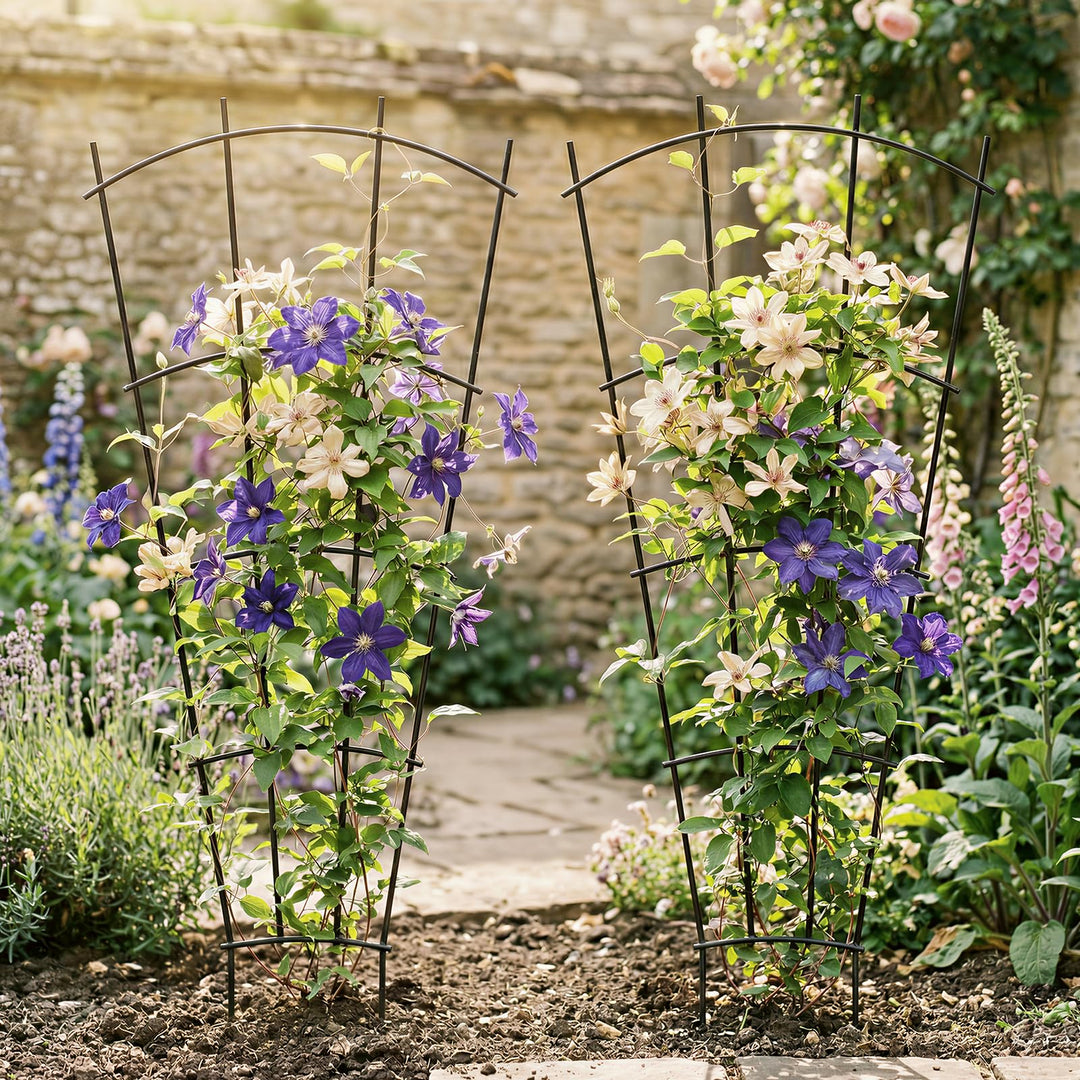 Rankgitter Metall Fächerform 109x43 cm 4er-Set für Garten - Bild 9