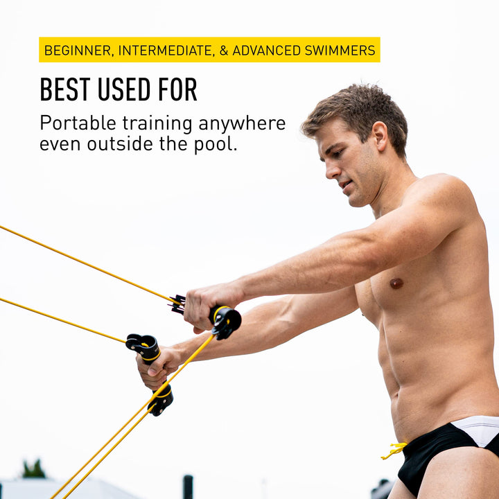 Schwimm-Widerstandsband Dryland Trainer 7mm Gelb für alle Niveaus - Bild 5