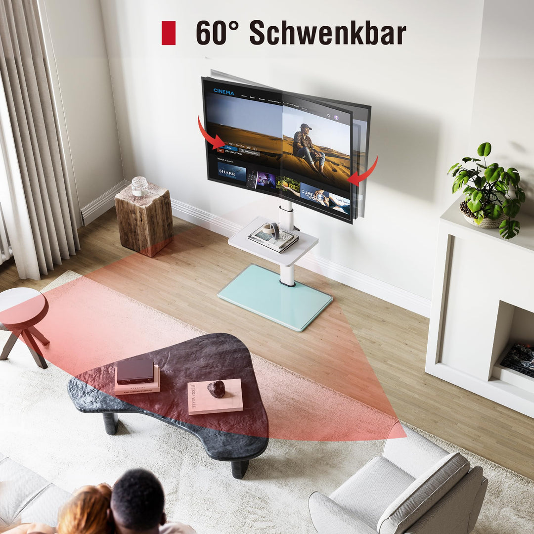 TV Bodenständer höhenverstellbar schwenkbar für 32–70 Zoll bis 40 kg - Bild 3