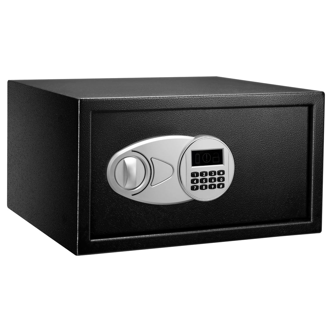 Stahl-Tresor mit Digitalcode 28 l für Zuhause, Schwarz