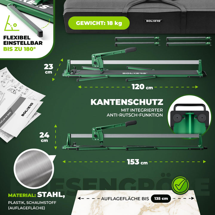 Fliesenschneider 1200mm Wolframcarbid-Schneidrad mit Kugellager - Bild 5