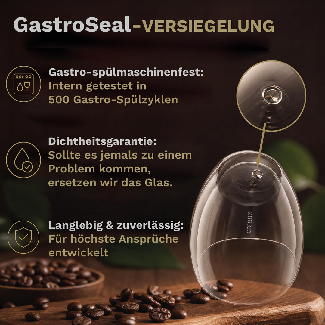 Doppelwandige Trinkgläser Borosilikat 250ml 6er-Set Heiß &amp; Kalt - Bild 3