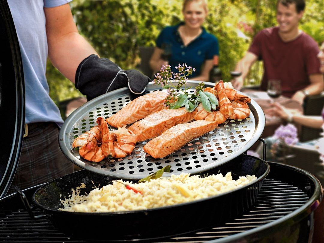 Grillset emailliert 2-teilig Pfanne 34cm &amp; Pizzablech 35cm - Bild 2