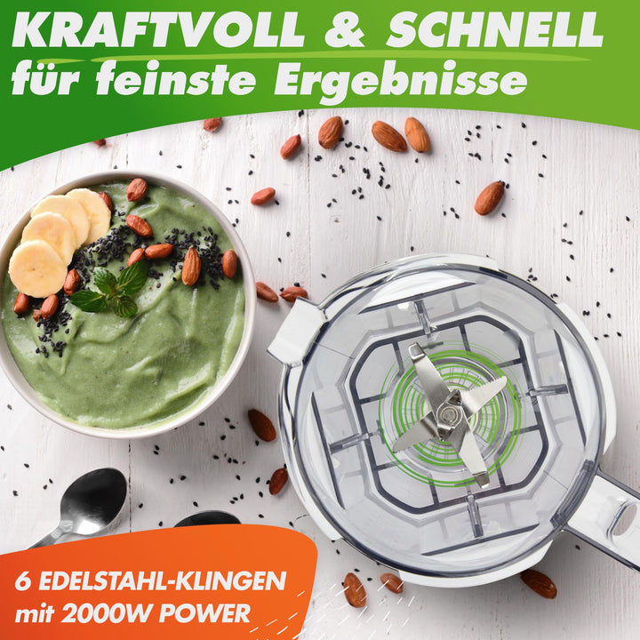Standmixer 2000W BPA-frei 2L Tritan 9 Stufen mit Timer - Bild 4