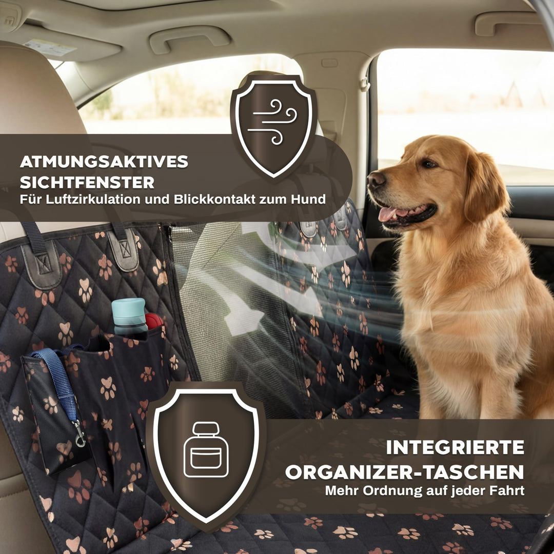Hunde-Autoschondecke Rückbank Oxford 600D wasserdicht 137x147 cm - Bild 6