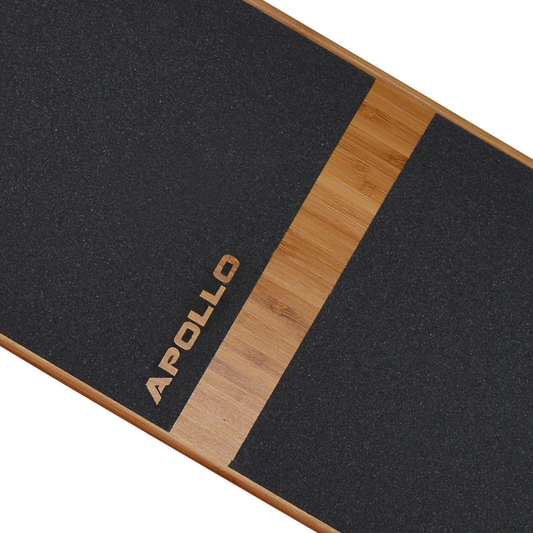 Longboard Komplett Twin-Tip Drop-Through Holz/Bambus 995mm Freeride - Bild 5