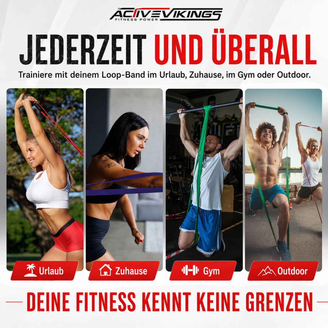 Widerstandsband X-Heavy 29-80 kg Naturlatex für Klimmzüge &amp; Krafttraining - Bild 7