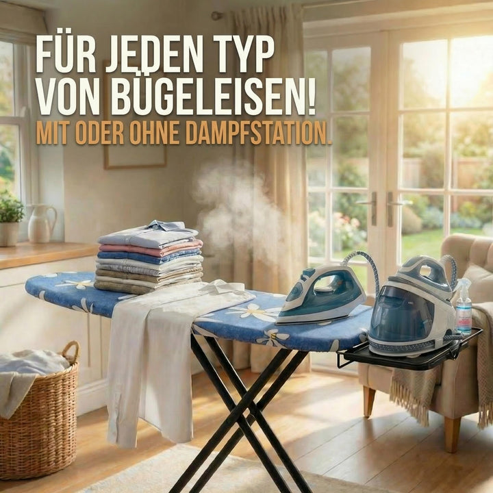 Bügelbrett XXL 130x48 cm höhenverstellbar für Dampfbügelstation - Bild 6
