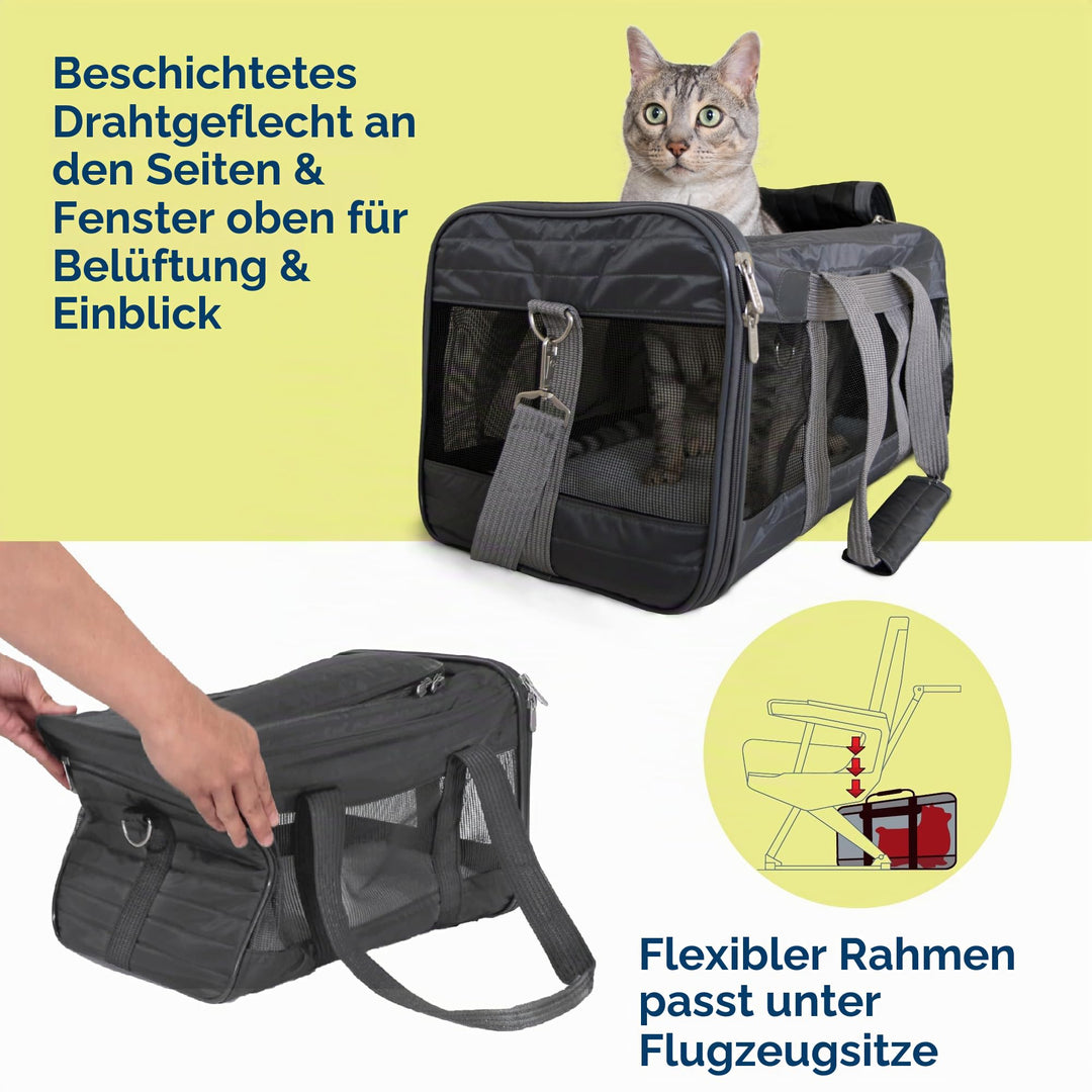 Haustier-Transportbox flugzeugzugelassen Grösse L Anthrazit 10 kg - Bild 2