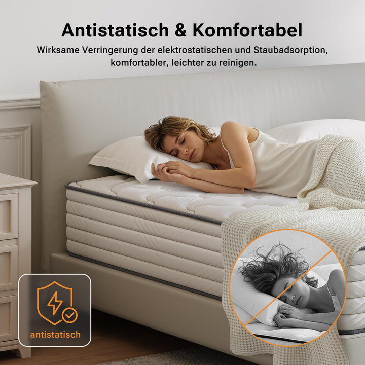 Taschenfederkernmatratze 140x200 cm H3 mit 7-Zonen-System - Bild 2