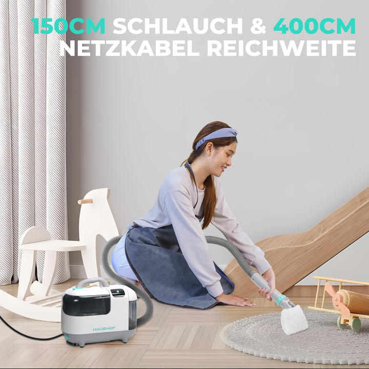 Waschsauger mit Dampffunktion 3-in-1 Doppeltank 1800ml Frischwasser - Bild 9
