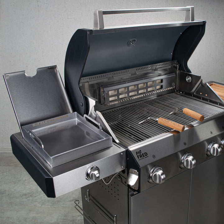 Grillrostheber Edelstahl mit Eichenholzgriff abnehmbar universal - Bild 9