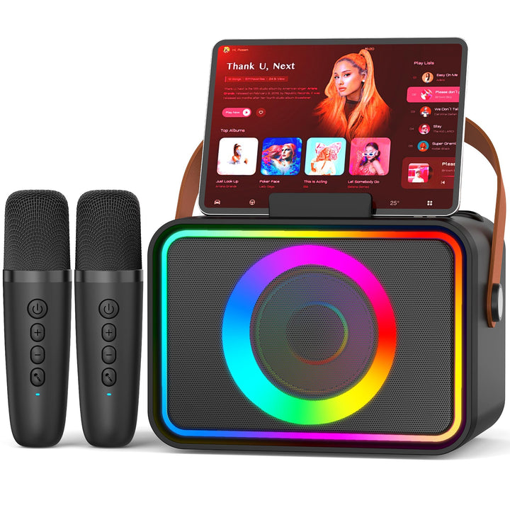 Karaoke Maschine mit 2 Mikrofonen Bluetooth 8W Lautsprecher - Bild 8