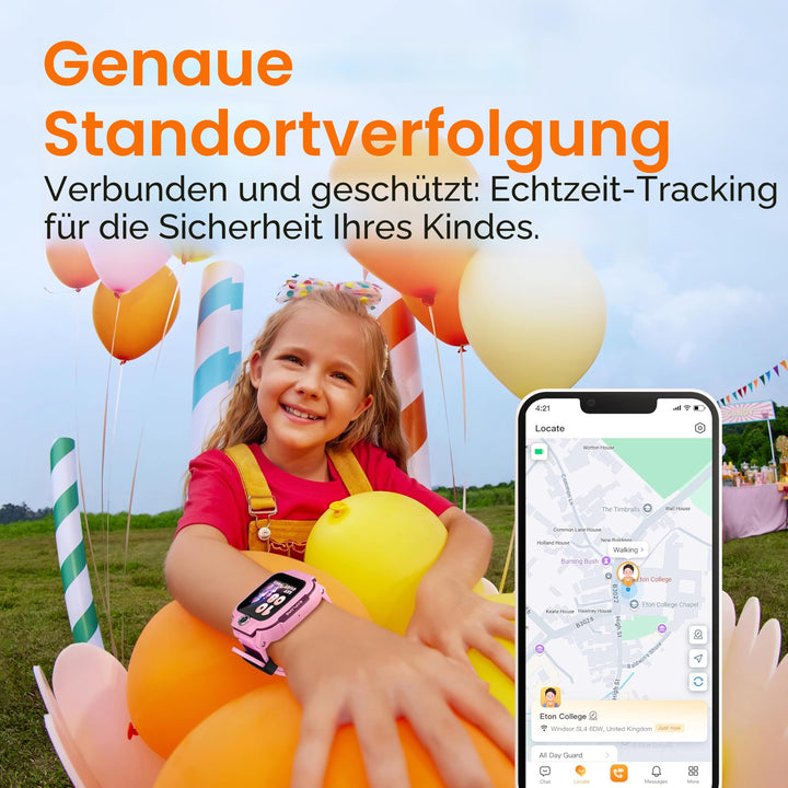 Kinder-Smartwatch mit Videoanruf GPS SIM SOS 740mAh Akku - Bild 2
