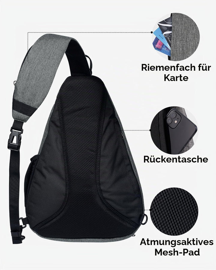 Sling Bag Crossbody Nylon 7 Fächer wasserabweisend Outdoor - Bild 5