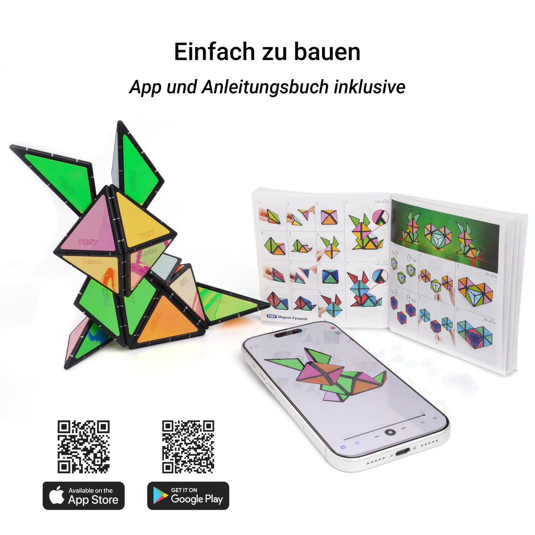 Magnet-Pyramiden-Puzzle leuchtend 12 Teile 243 Magnete STEM-Spielzeug - Bild 12
