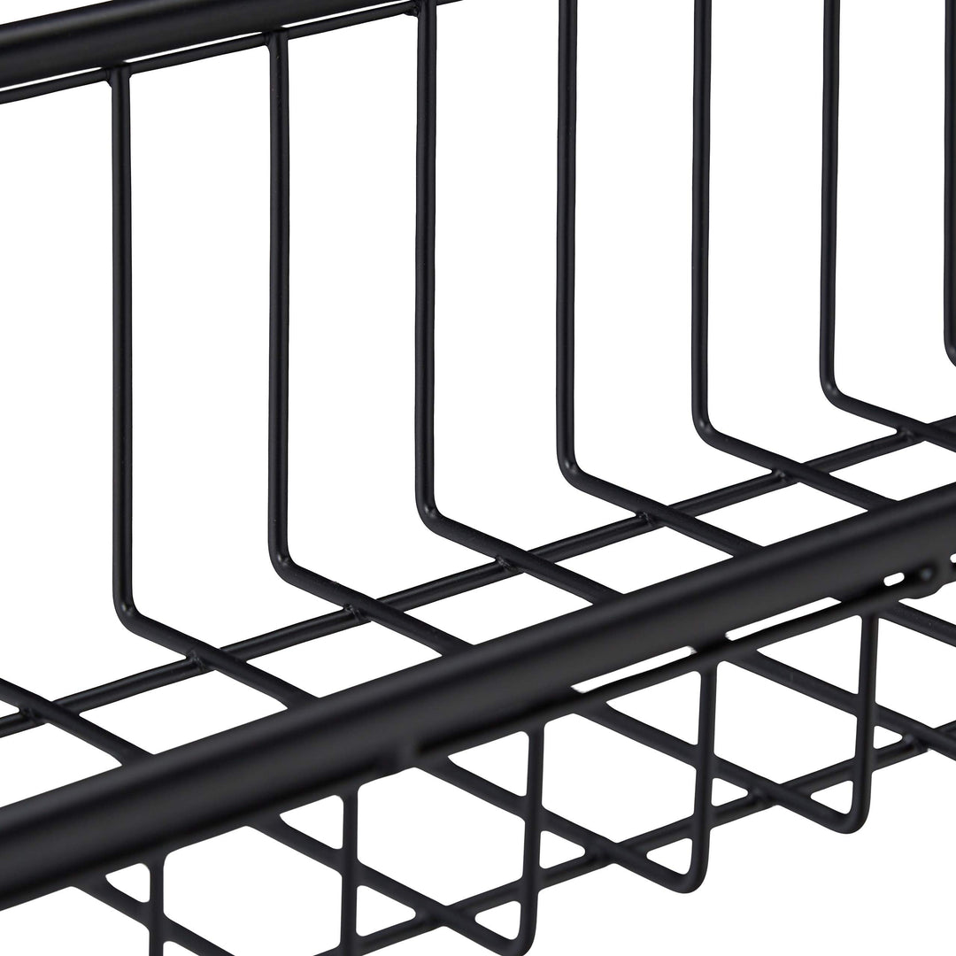 Küchenregal Arbeitsplatte 3 Ebenen Metall schwarz mit Besteckhalter - Bild 7
