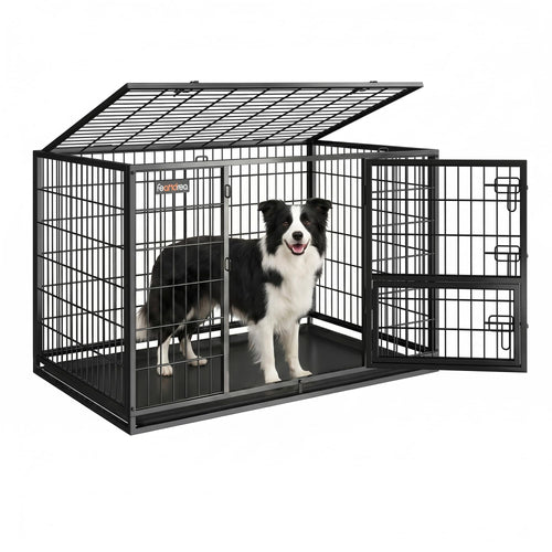 Hundekäfig Metall XL 107x70x75 cm mit 2 Türen für grosse Hunde