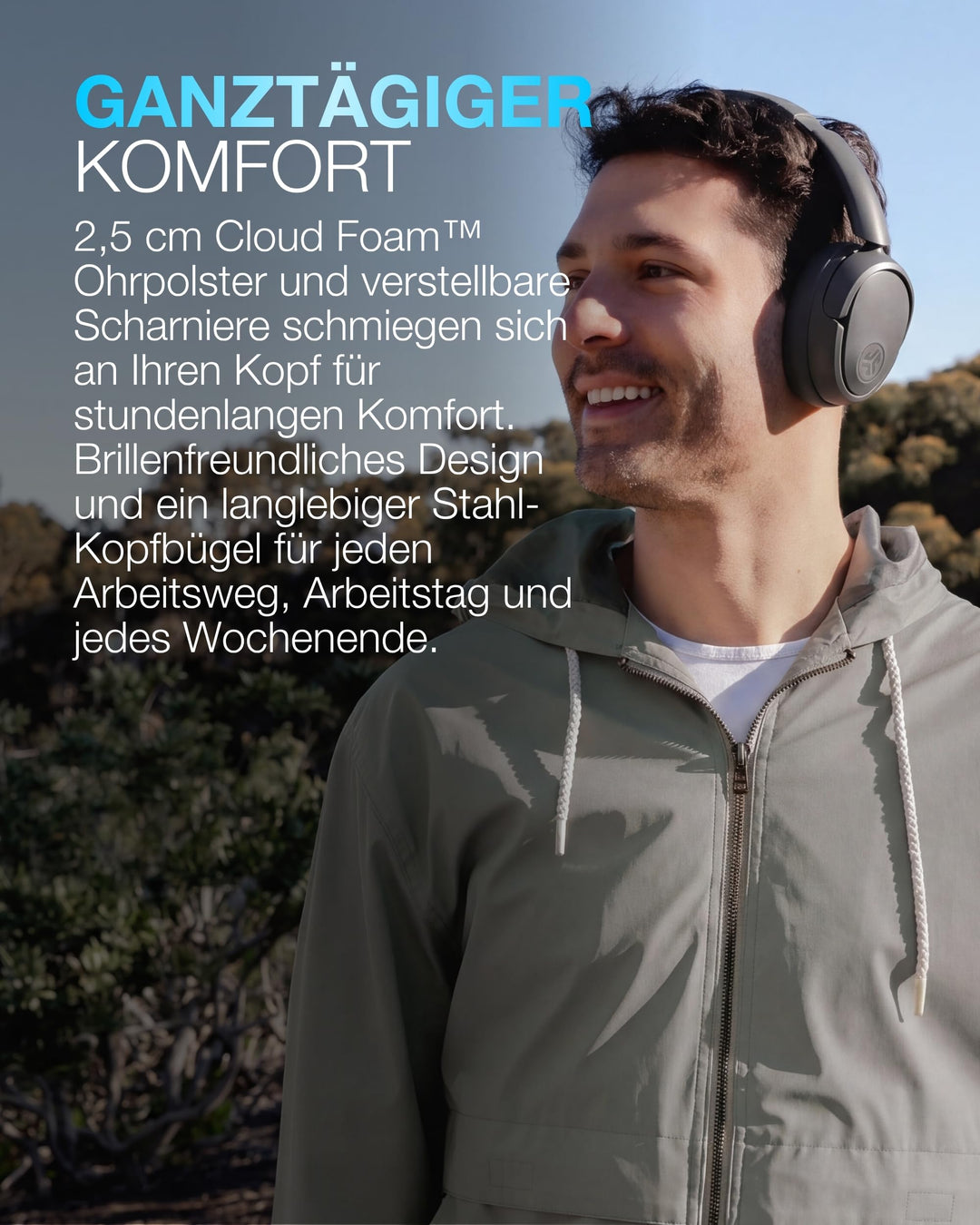 Over-Ear Bluetooth Kopfhörer ANC 70h Akku Spatial Audio Graphit - Bild 5