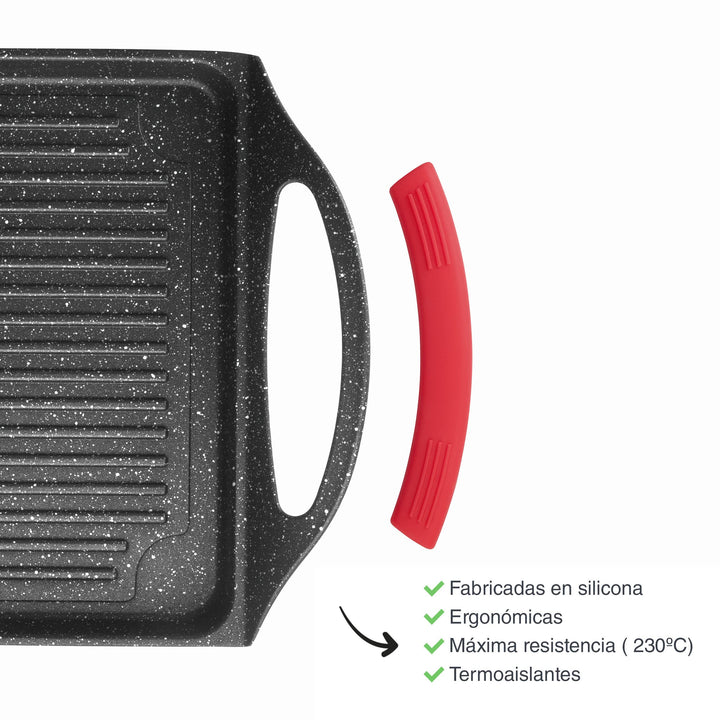 Grillplatte Aluminiumguss Antihaft PFOA-frei 33x25 cm Induktion - Bild 5