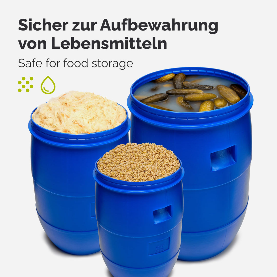 Weithalsfass 120L HDPE Lebensmittelecht für Wasser, Futter &amp; Gärung - Bild 5