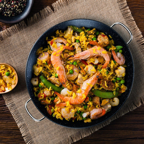 Paella Pfanne Edelstahl 18/10 Ø 36 cm für 4–6 Personen Induktion