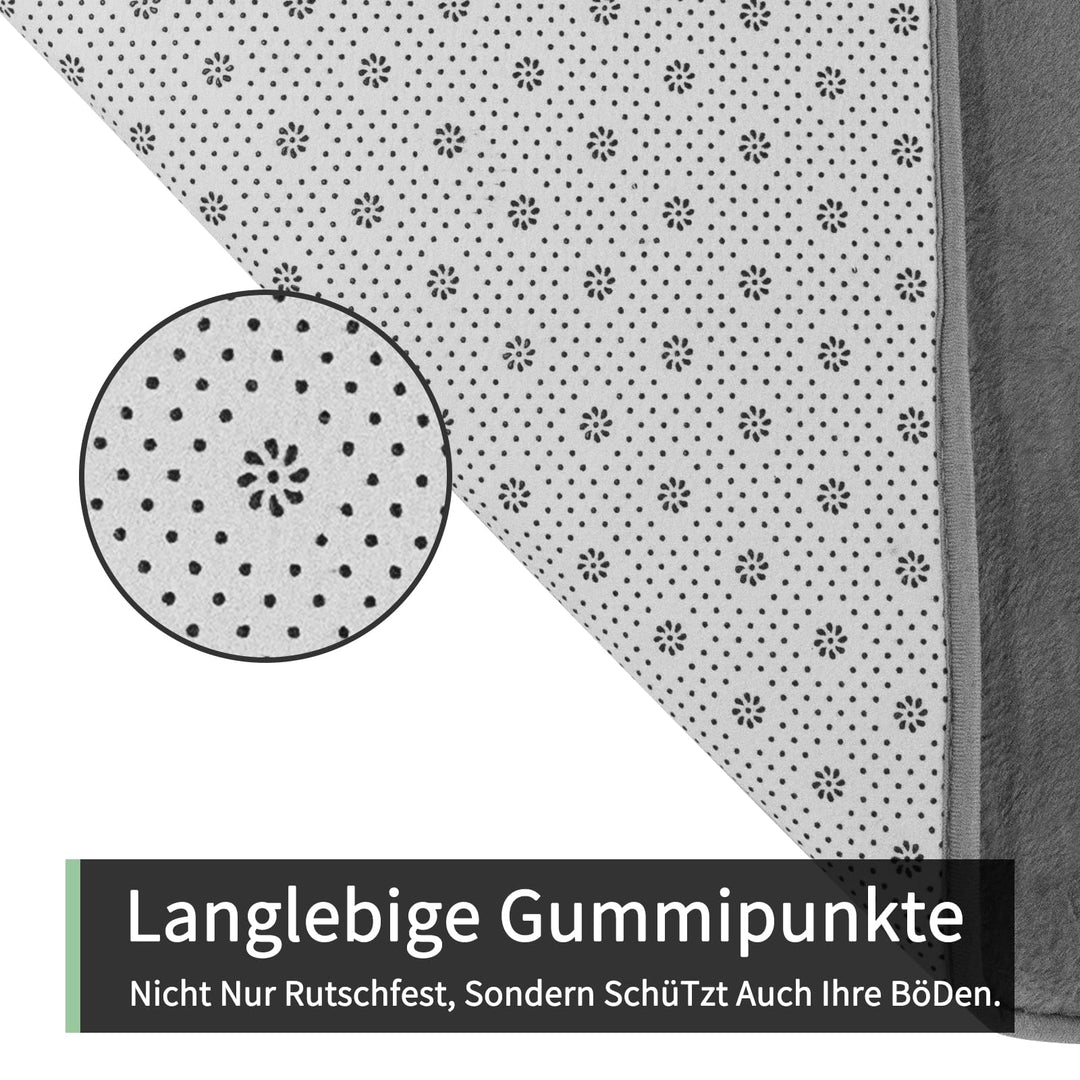 Kunstfell Teppich Kurzflor Dunkelgrau 160x230 cm Wohnzimmer - Bild 5