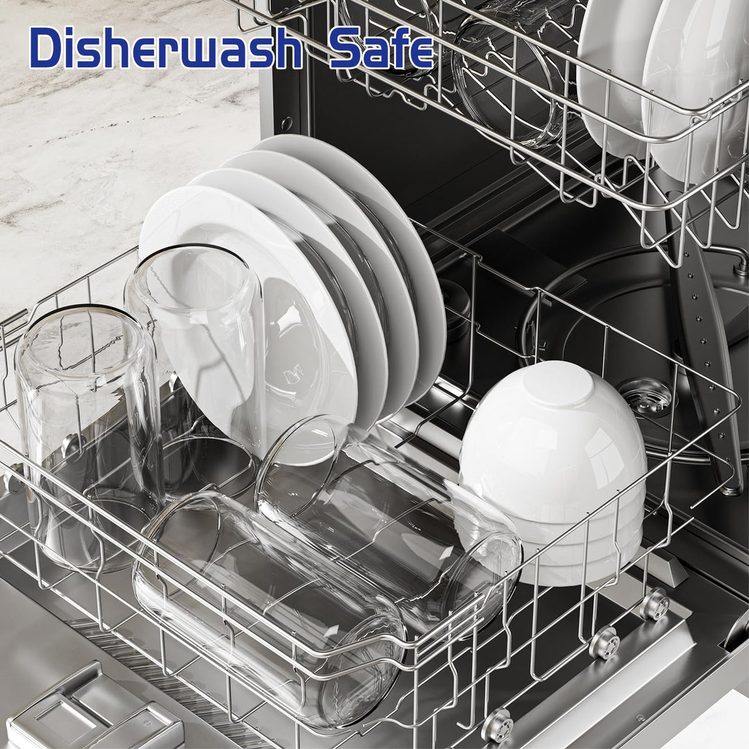 Trinkgläser mit Deckel und Strohhalm 450ml 12er Set transparent - Bild 7