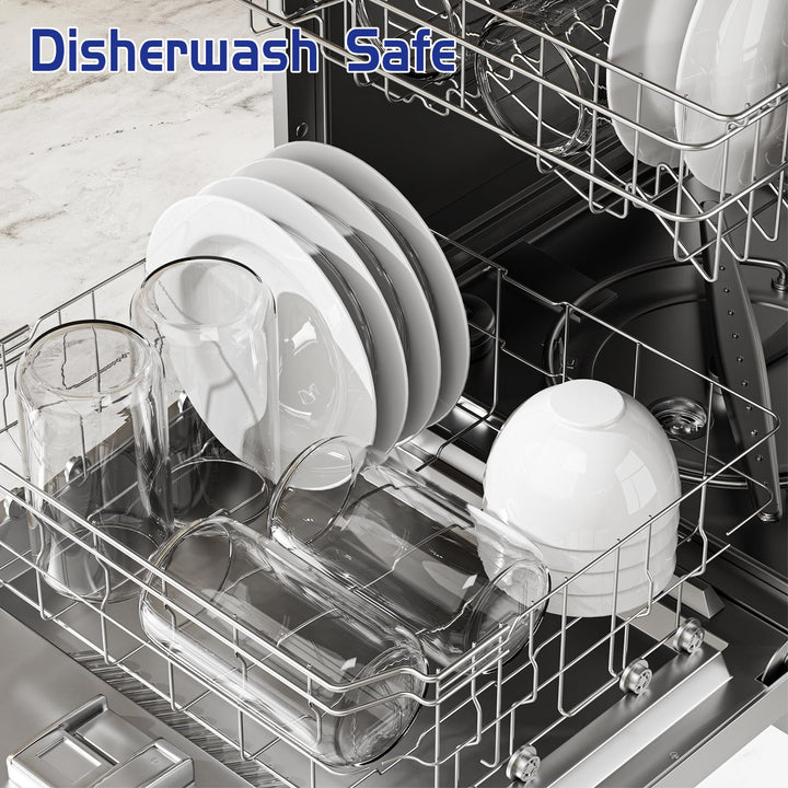 Trinkgläser mit Deckel und Strohhalm 450ml 12er Set transparent - Bild 7
