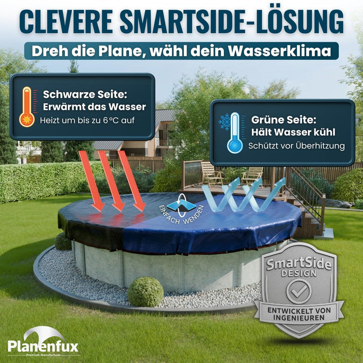 Poolabdeckung rund 500 cm UV-beständig 2-in-1 Solar/Kühl - Bild 6