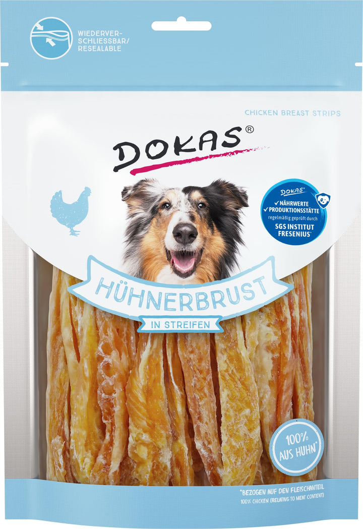 Hundesnack Hühnerbruststreifen luftgetrocknet getreidefrei 8x 250 g