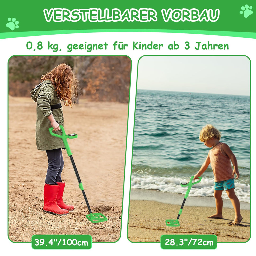 Metalldetektor Kinder USB aufladbar 72-100 cm IP67 Suchspule - Bild 5