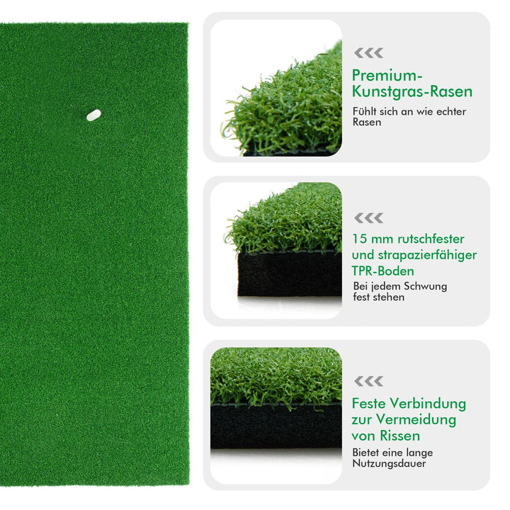 Golf Abschlagmatte 150x100 cm mit 3 Gummi-Tees für Indoor &amp; Outdoor - Bild 5