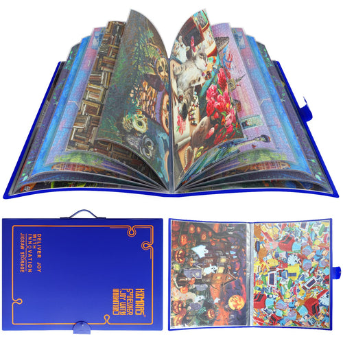 Puzzle-Organizer 20 Taschen für 1000-Teile-Puzzles PP violett
