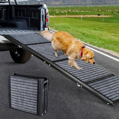 Hunderampe klappbar Aluminium 180x50cm bis 129kg für SUV & LKW