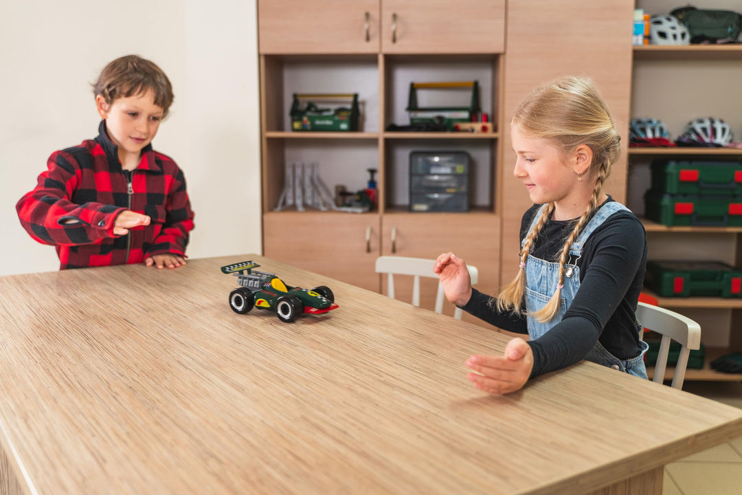 Kinder-Werkzeugkoffer Rennauto mit Akkuschrauber ab 3 Jahren - Bild 4