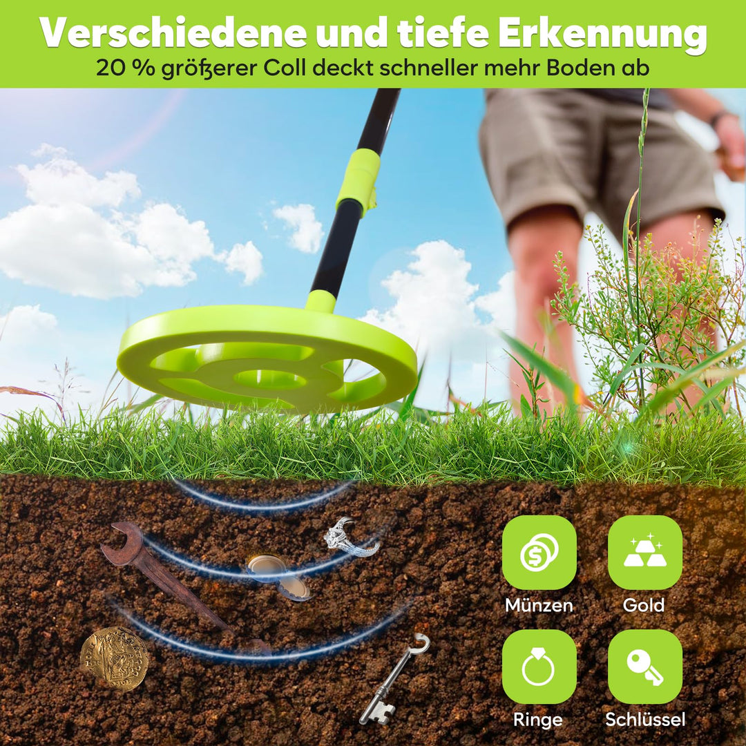 Metalldetektor Kinder faltbar verstellbar 61-89 cm wasserdicht ABS - Bild 3