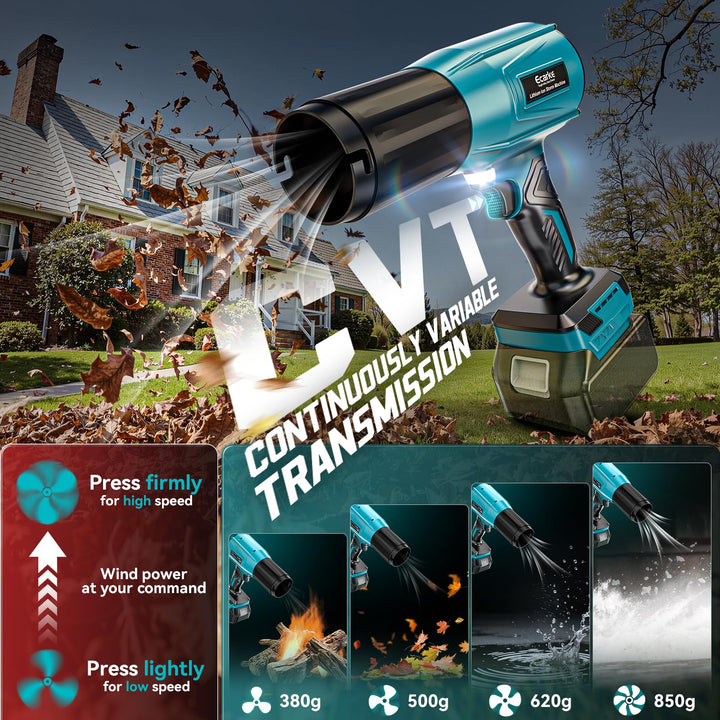 Akku-Gebläse bürstenlos 80.000 U/Min für Makita 18V mit 3 Düsen - Bild 4