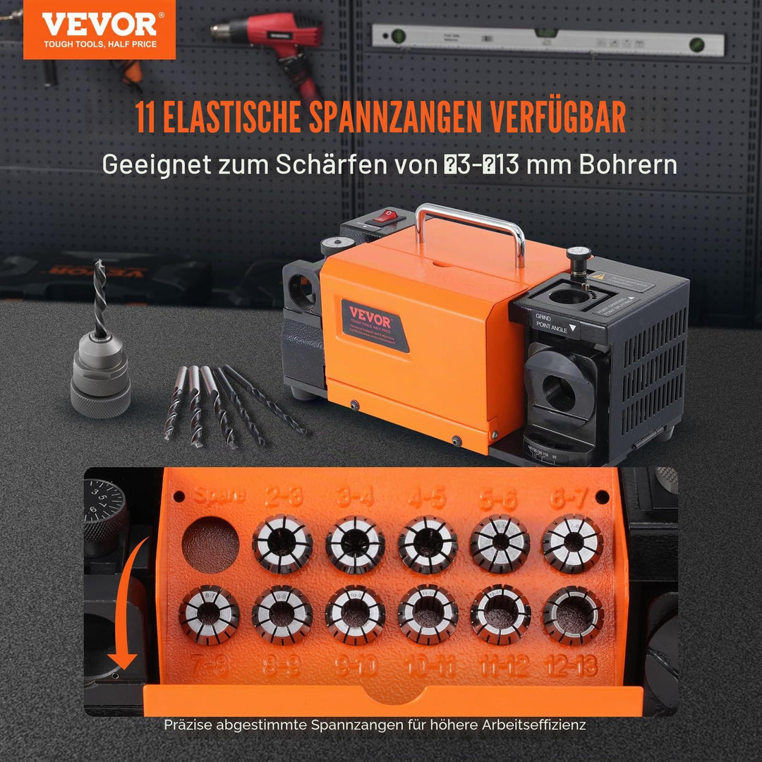 Bohrerschärfmaschine 120W 3–13mm Spitzenwinkel 95–135° mit 2 Schleifscheiben - Bild 2