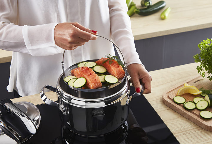 Grilleinlage Schnellkochtopf Edelstahl 18/10 Ø 22 cm für 3,5–9 Liter - Bild 3
