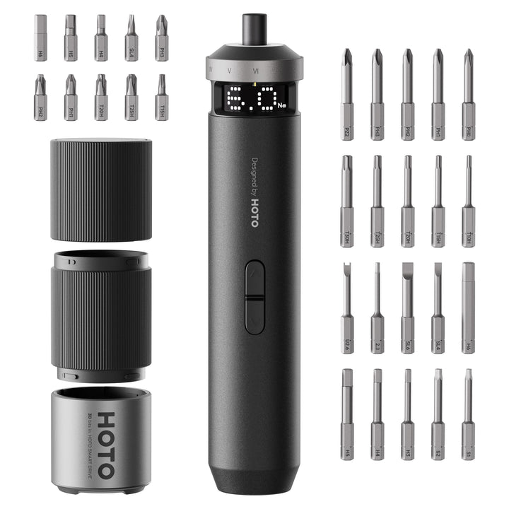Elektrischer Schraubendreher Set 30 Bits USB-C mit Display