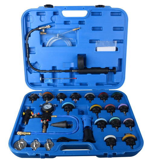 Kühlsystemtester 28-teilig mit Adapter-Set 0–2,5 bar für alle Fahrzeugtypen