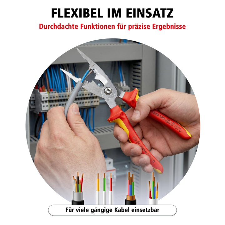 Elektro-Installationszange VDE 6-in-1 200 mm für Elektroinstallation - Bild 5