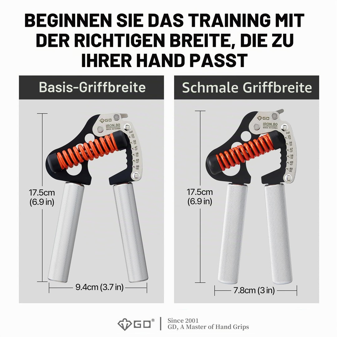 Handtrainer verstellbar 6 Stufen 25–80 kg Griffkraft Fitness - Bild 6
