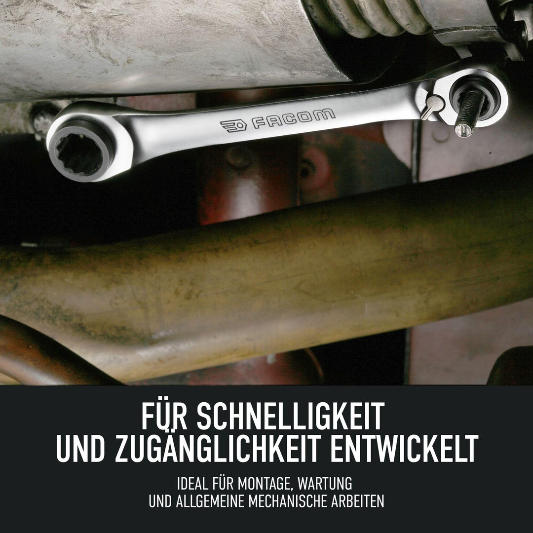 Knarren-Ringratschenschlüssel-Satz 2-tlg. 8 Grössen 5° Drehwinkel - Bild 5