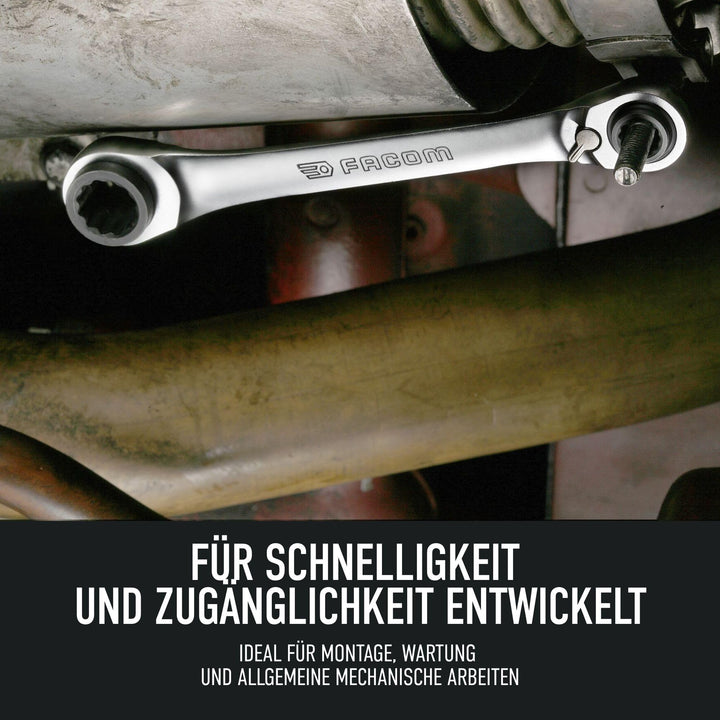 Knarren-Ringratschenschlüssel-Satz 2-tlg. 8 Grössen 5° Drehwinkel - Bild 5