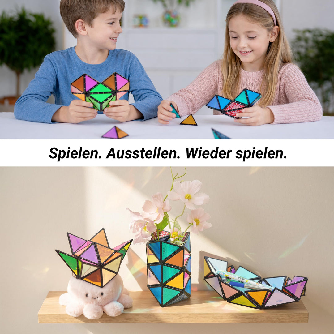 Magnet-Pyramiden-Puzzle leuchtend 12 Teile 243 Magnete STEM-Spielzeug - Bild 6