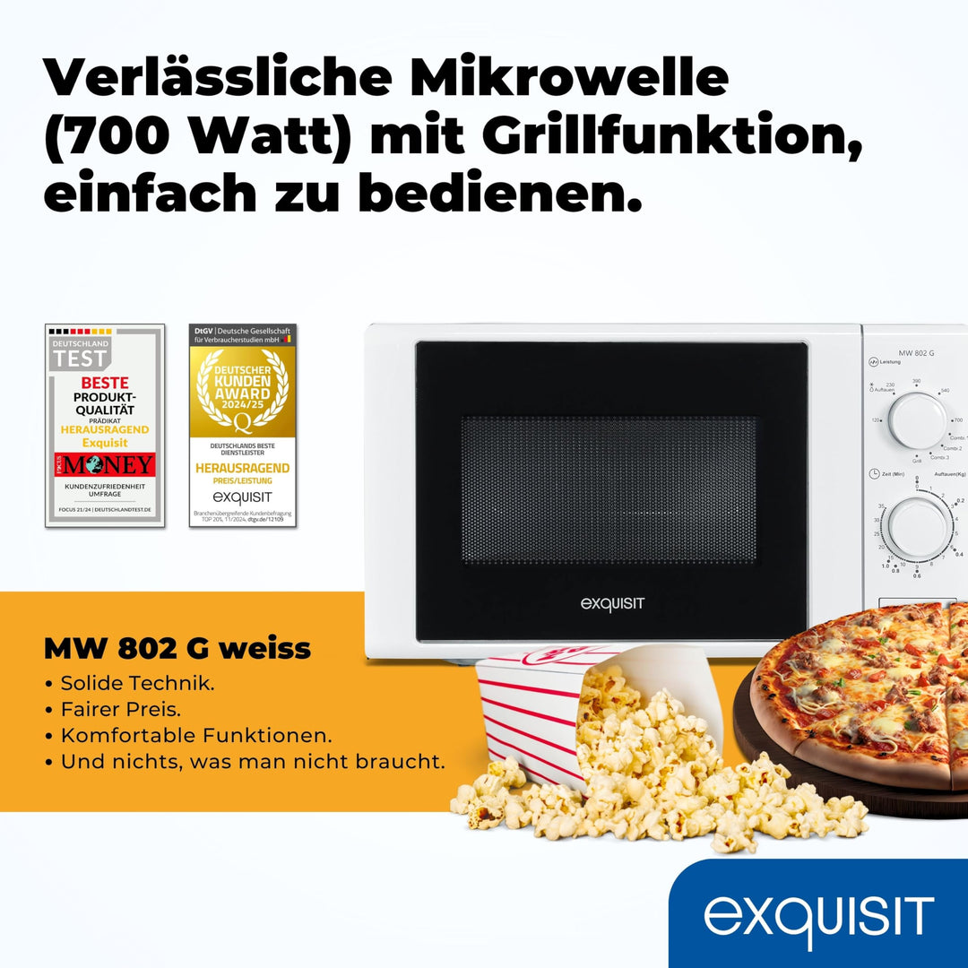 Mikrowelle mit Grill 20 L 700 W Kombigerät weiss freistehend - Bild 2