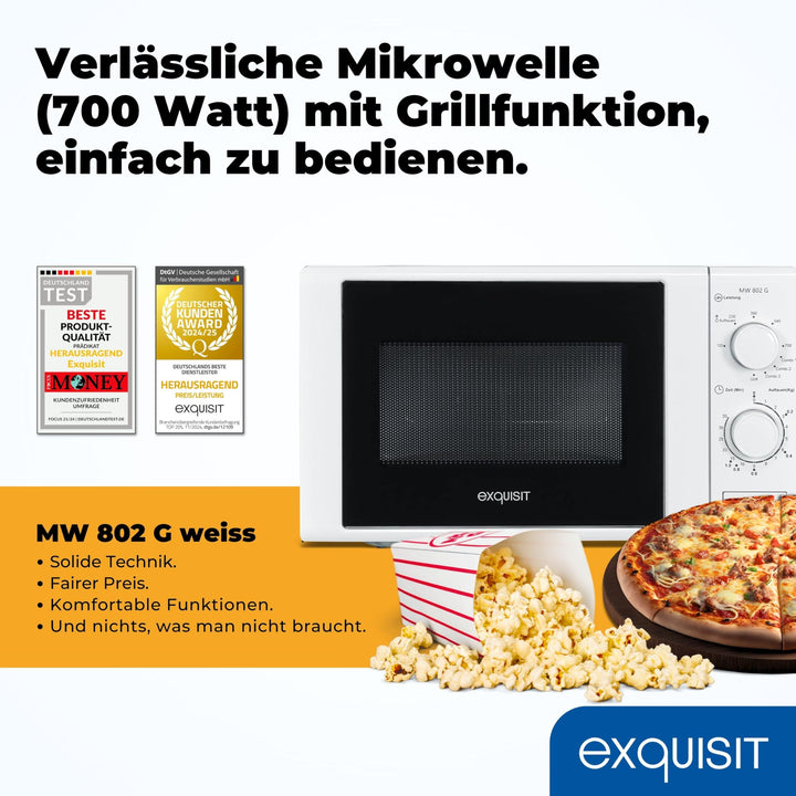 Mikrowelle mit Grill 20 L 700 W Kombigerät weiss freistehend - Bild 2