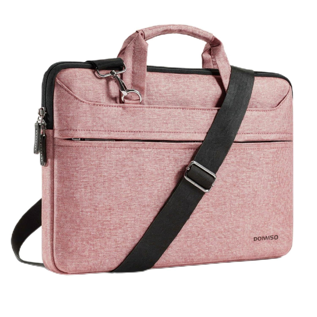 Laptoptasche 17-17,3 Zoll wasserabweisend mit Schultergurt Rosa